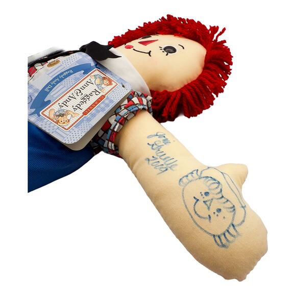 Applause 16" Classic Raggedy Andy Soft Cloth Doll w/Tags Signed by Joni Gruelle - Picture 4 of 7